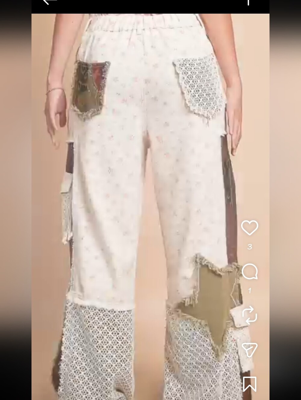 POL Patchwork Pants Size Large - Picture 8 of 12
